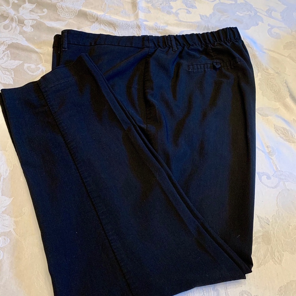 Black polyester maternity pants